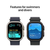 Apple Watch Ultra 2 GPS 49mm - Cellular - Titânio Preto | Bracelete Loop Alpine Verde Escuro - L