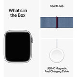 Apple Watch Series 9 GPS 45mm - Alumínio Prateado | Bracelete Loop Azul