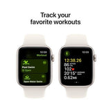 Apple Watch SE 2024 GPS 44mm - Cellular - Alumínio Luz das estrelas | Bracelete Desportiva Luz das estrelas - S/M
