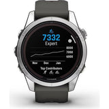Relógio Desportivo Garmin Fénix 7S Pro Solar - Prateado | Grafite