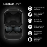 Auriculares True Wireless Bluetooth Sony LinkBuds Open WF-L910B - Preto