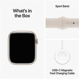 Apple Watch Series 9 GPS 45mm - Alumínio Luz das estrelas | Bracelete Desportiva Luz das estrelas - M/L