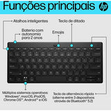 Teclado Bluetooth Compacto HP 350 - Preto