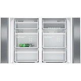Frigorífico Americano Siemens KF96NAXEA | 183x90,5x73,1 cm | 605 L | E | Aço Preto Escovado
