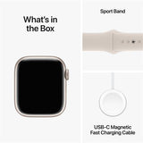 Apple Watch Series 9 GPS 41mm - Cellular - Alumínio Luz das estrelas | Bracelete Desportiva Luz das estrelas - S/M