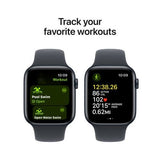 Apple Watch SE 2024 GPS 44mm - Alumínio Meia-noite | Bracelete Desportiva Meia-noite - S/M