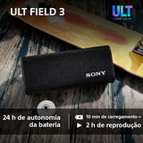 Coluna Portátil Bluetooth Sony Field 3 SRS-ULT30B - Preto