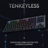 Teclado Mecânico Gaming Logitech G915 TKL Tenkeyless Sem fio RGB
