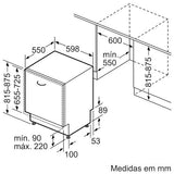 Máquina de Lavar Loiça Encastrável Siemens SN63HX15VE | 14 Talheres | 60 cm | D