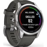 Relógio Desportivo Garmin Fénix 7S Pro Solar - Prateado | Grafite
