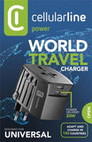 Adaptador de Viagem Cellularline World Travel Charger 20W 1x USB-A 1x USB-C