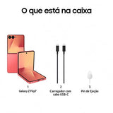 Samsung Galaxy Z Flip7 - 512GB - Vermelho Coral