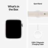 Apple Watch SE 2024 GPS 44mm - Cellular - Alumínio Luz das estrelas | Bracelete Desportiva Luz das estrelas - S/M