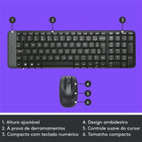 Logitech Combo Teclado Wireless + Rato Wireless MK220