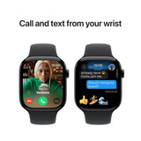 Apple Watch Series 10 GPS 46mm - Alumínio Preto brilhante | Bracelete Desportiva Preto - M/L