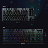 Teclado Mecânico Gaming Logitech G915 TKL Tenkeyless Sem fio RGB