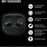 Auriculares True Wireless Bluetooth Sony WF1000XM5 - Preto