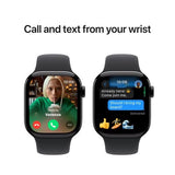 Apple Watch Series 10 GPS 42mm - Alumínio Preto Brilhante | Bracelete Desportiva Preta - S/M
