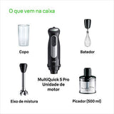 Varinha Mágica Braun MultiQuick 5 Pro MQ 55236M - Preto