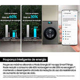 Máquina de Lavar e Secar Roupa Samsung WD18DB8995BZT2 | 18/11 Kg | AI |1000 RPM | A | Look Inox
