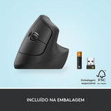 Rato Sem Fio Logitech Ergonómico Vertical Lift Right - Graphite
