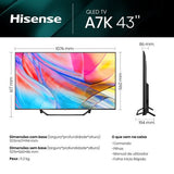 Smart TV Hisense 43 4K UHD 43A7KQ - 109cm