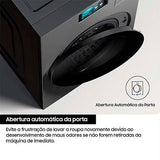 Máquina de Lavar e Secar Roupa Samsung WD18DB8995BZT2 | 18/11 Kg | AI |1000 RPM | A | Look Inox
