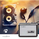 Leitor + Conversor Cassetes Nedis ACGRU100G - Cinzento