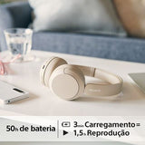 Auscultadores Bluetooth Sony WH-CH520C - Bege