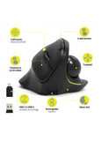 Rato Wireless Bluetooth Ergonómico Port Designs - Preto