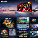 Smart TV Hisense 75 Mini-LED 4K 75U7NQ - 190 cm