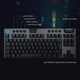 Teclado Mecânico Gaming Logitech G915 TKL Tenkeyless Sem fio RGB