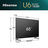 Smart TV Hisense 65 Mini-LED 4K 65U6NQ - 165 cm
