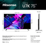 Smart TV Hisense 75 Mini LED UHD 4K 75U7KQ - 189cm