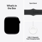 Apple Watch Series 10 GPS 46mm - Alumínio Preto brilhante | Bracelete Desportiva Preto - S/M