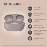 Auriculares True Wireless Bluetooth Sony WF-1000XM5 - Rosa Fumé