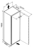 Frigorífico Liebherr SRBDE5220 | 185,5x59,7x67,5 cm | 399 L | E | Preto