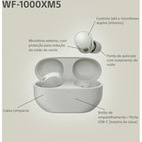 Auriculares Sony True Wireless WF1000XM5 - Prateado