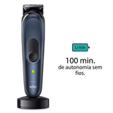 Aparador de Barba Braun All-in-One Serie 7 MGK7410 - Preto Azul