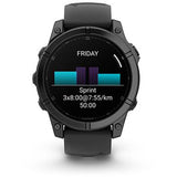 Relógio Desportivo Garmin Fenix E 47mm - Aço Prateado