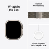Apple Watch Ultra 2 GPS 49mm - Cellular - Titânio Preto | Bracelete Loop Milanesa Titânio Preto - S