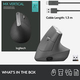Rato Wireless Logitech MX Vertical Advanced Ergonimic Preto