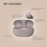 Auriculares True Wireless Bluetooth Sony WF-1000XM5 - Rosa Fumé