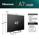 Smart TV Hisense 43 QLED 4K 43A7NQ - 109cm