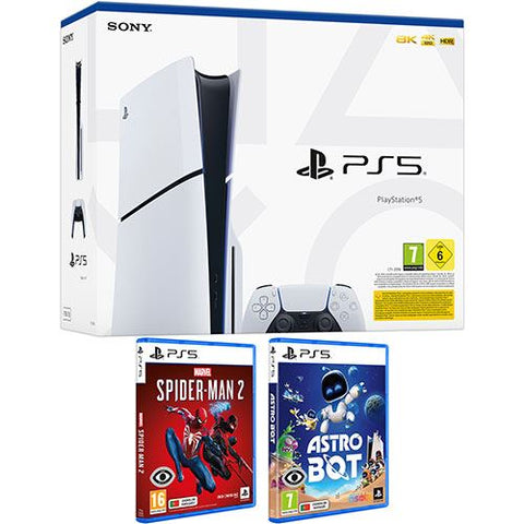 Consola Playstation PS5 Slim Standard + Spider-Man 2 + Astro Bot