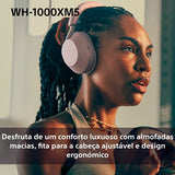 Auscultadores Noise Cancelling Bluetooth Sony WH-1000XM5P - Rosa Fumé