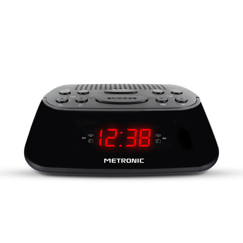 Rádio Despertador Metronic 477003 Duplo