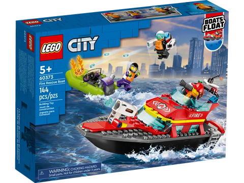 Jogo de Construção LEGO City - 60373 Barco de Resgate dos Bombeiros