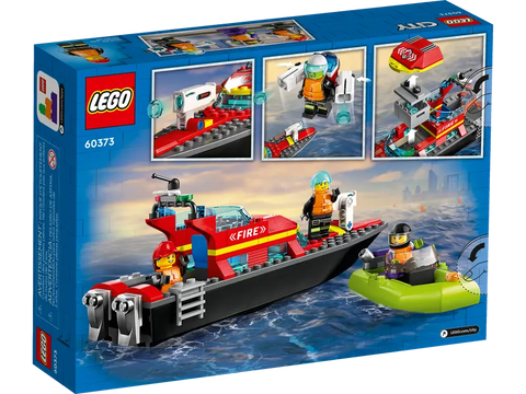 Jogo de Construção LEGO City - 60373 Barco de Resgate dos Bombeiros