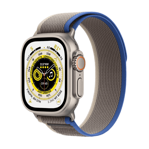 Apple Watch Ultra GPS + Cellular 49mm Titânio Trail Loop Azul/Cinzento M/L - Smartwatch